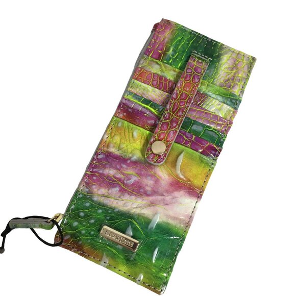 Brahmin LARGE Duxbury Satchel Delight Croc Leather Bag + Wallet + CC Holder NEW - Picture 12 of 13